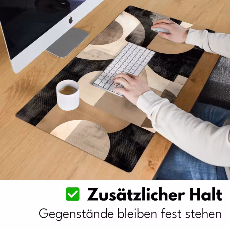 Abstract - Vormen - Modern - Beige Muismat XXL klein -ysfeer3_duits