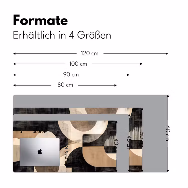 Abstract - Vormen - Modern - Beige Muismat XXL klein -ysfeer5_duits