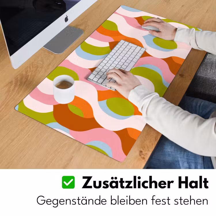 Abstract - Vormen - Roze Muismat XXL klein -ysfeer3_duits