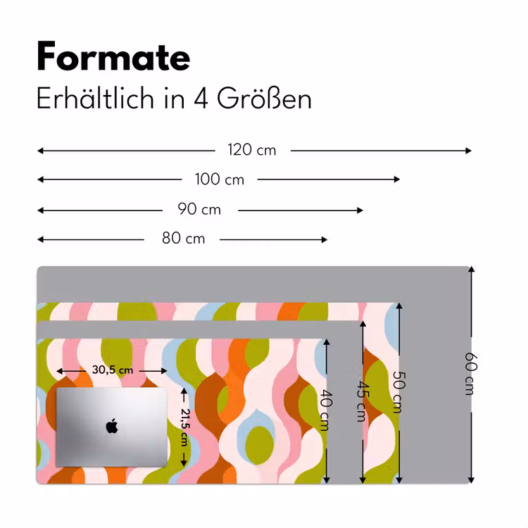 Abstract - Vormen - Roze Muismat XXL klein -ysfeer5_duits