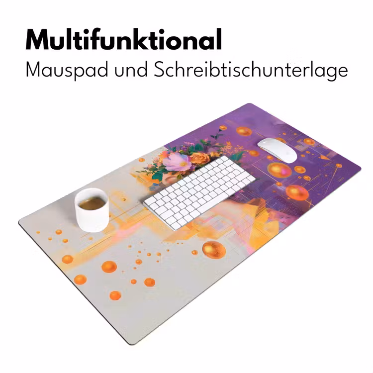Abstract - Vrouw - Bloemenkroon - Goud Muismat XXL klein -ysfeer4_duits