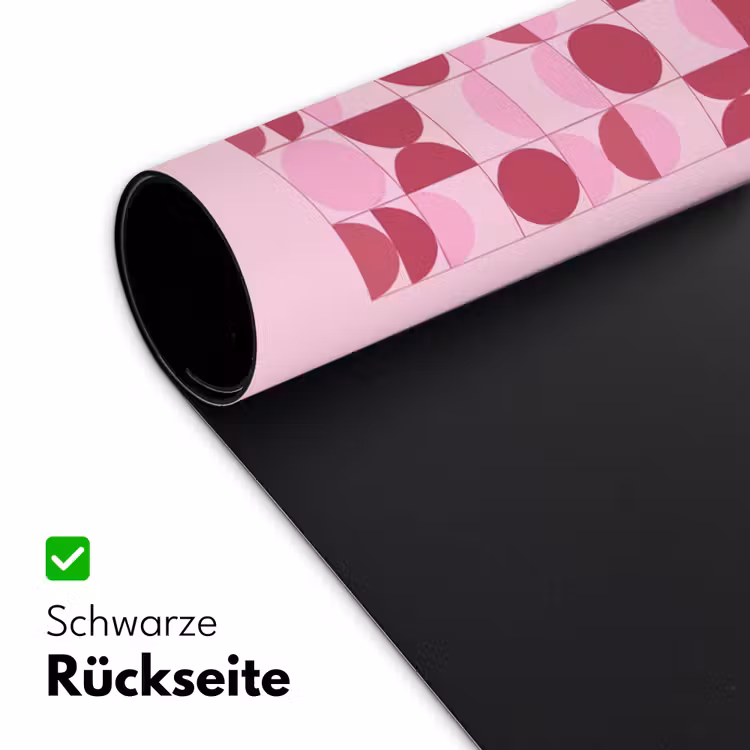 Schreibtischunterlage - Abstrakt – Geometrisch – Kreise – Rosa – Modern - Abstract - Geometrisch - Cirkels - Roze - Modern Muismat XXL klein