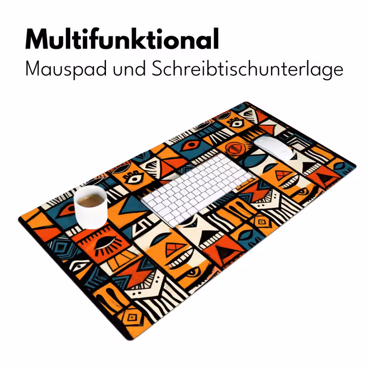 Abstract - Gezichten - Mozaïek Muismat XXL klein -ysfeer4_duits