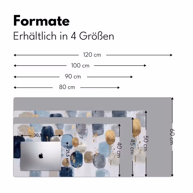 Abstract - Goud - Vormen Muismat XXL klein -ysfeer5_duits