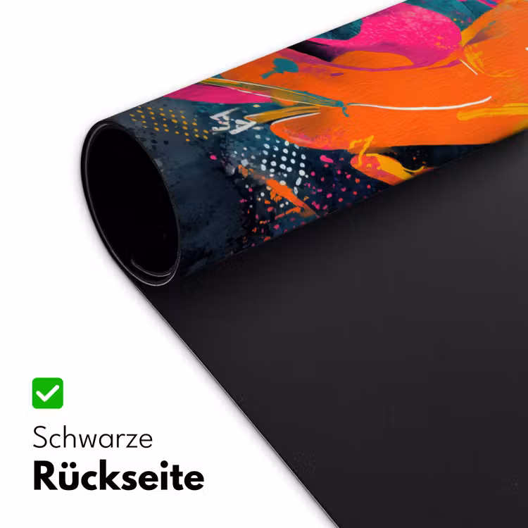 Abstract - Graffiti - Kleurrijk - Verfspatten Muismat XXL klein -ysfeer2_duits