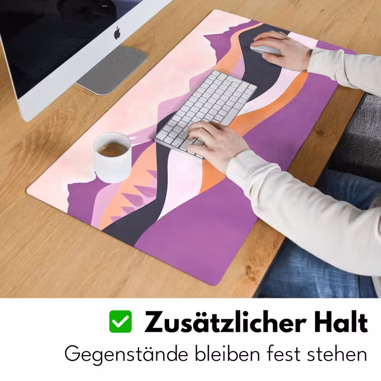 Abstract - Heuvels - Bomen - Groen Muismat XXL klein -ysfeer3_duits