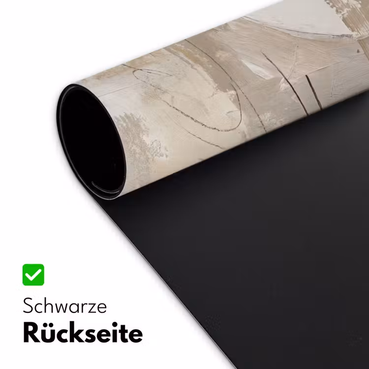 Abstract - Cirkel - Modern - Beige - Zwart - Minimalistisch Muismat XXL klein -ysfeer2_duits