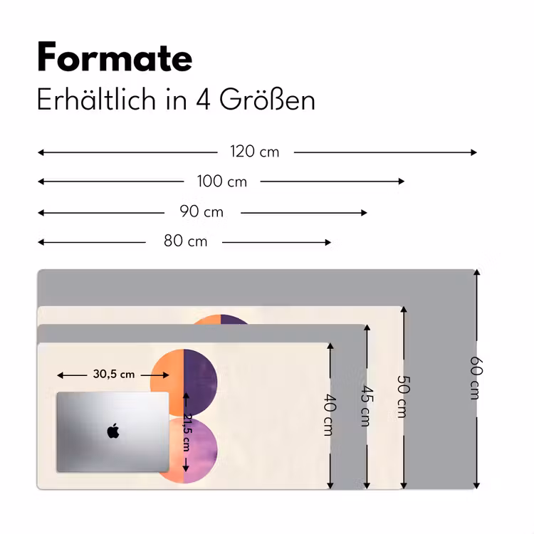 Abstract - Cirkels - Paars Muismat XXL klein -ysfeer5_duits