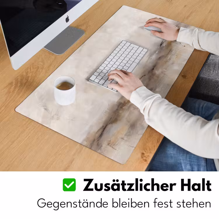 Abstrakt - Landschap - Modern - Beige - Kunst Muismat XXL klein -ysfeer3_duits