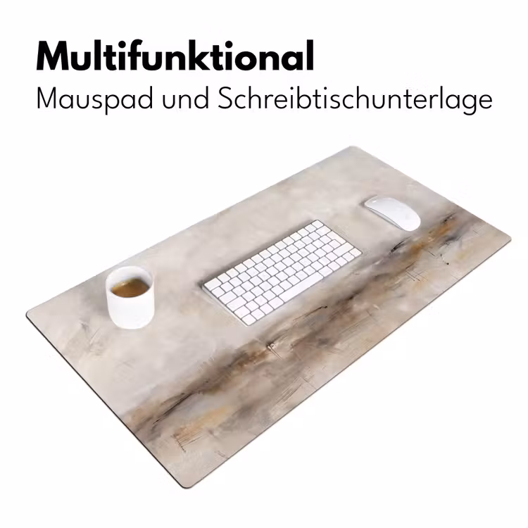Abstrakt - Landschap - Modern - Beige - Kunst Muismat XXL klein -ysfeer4_duits