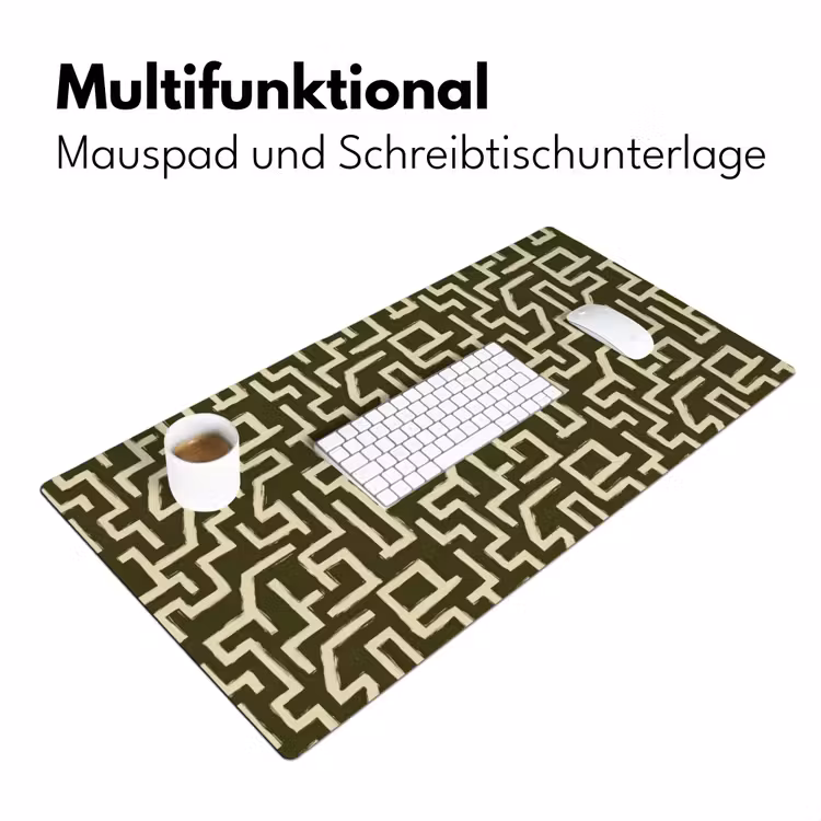 Abstract - Lijnen - Groen Muismat XXL klein 681 -ysfeer4_duits
