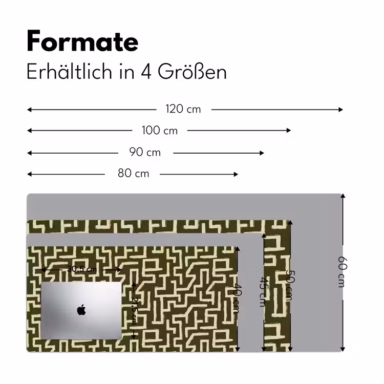 Abstract - Lijnen - Groen Muismat XXL klein 681 -ysfeer5_duits