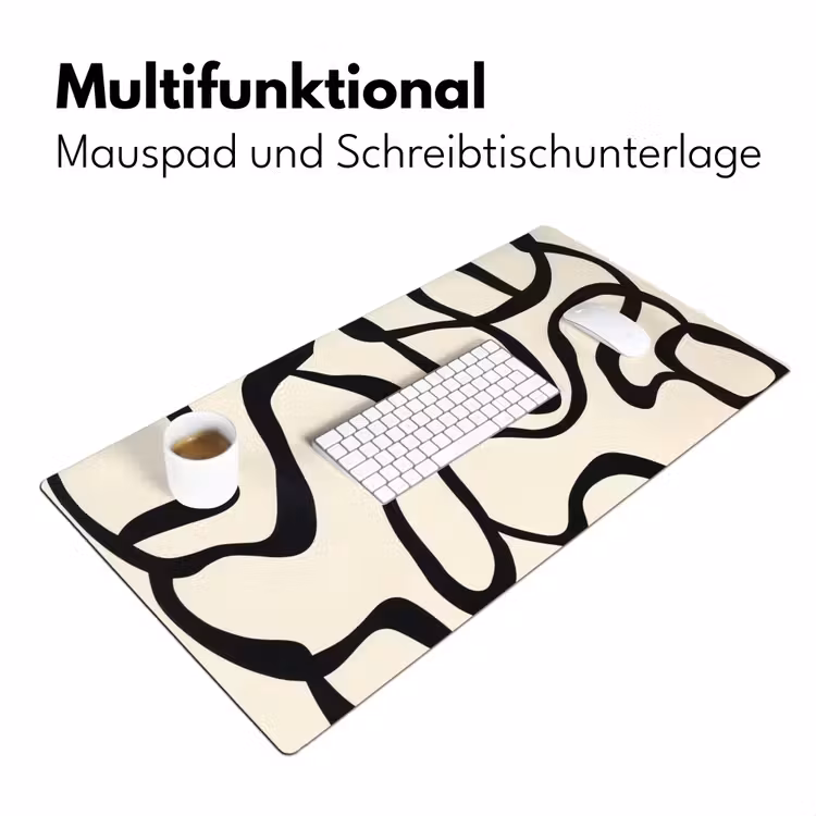 Abstract - Lijnen - Modern - Beige Muismat XXL klein -ysfeer4_duits