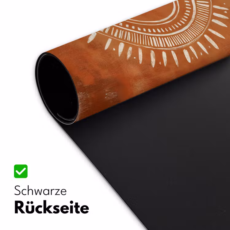Abstract - Lijnen - Zonnestralen - Roodbruin Muismat XXL klein -ysfeer2_duits