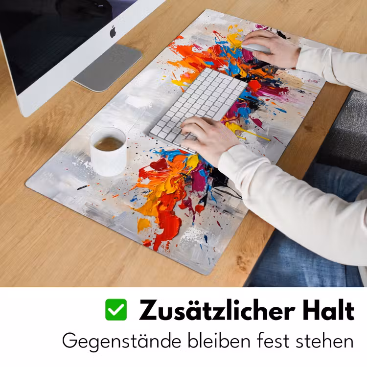 Abstract - Schilderij - Kleurrijk - Dynamisch Muismat XXL klein -ysfeer3_duits