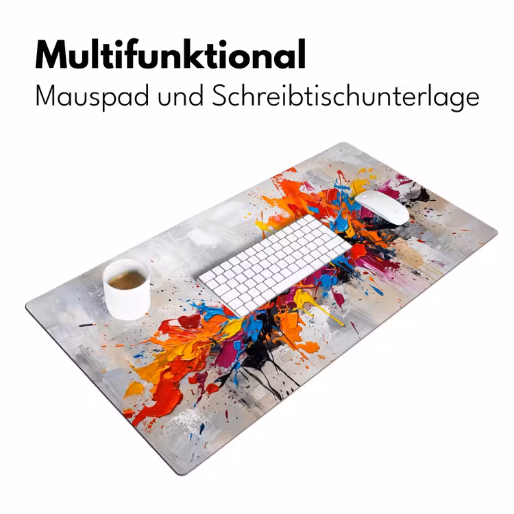 Abstract - Schilderij - Kleurrijk - Dynamisch Muismat XXL klein -ysfeer4_duits