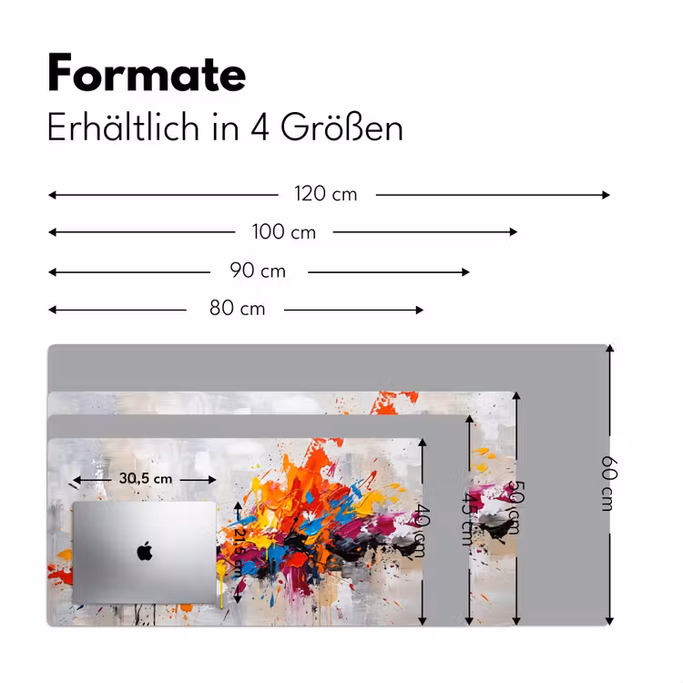 Abstract - Schilderij - Kleurrijk - Dynamisch Muismat XXL klein -ysfeer5_duits