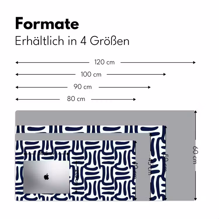 Abstract - Modern - Blauw Muismat XXL klein 681 -ysfeer5_duits