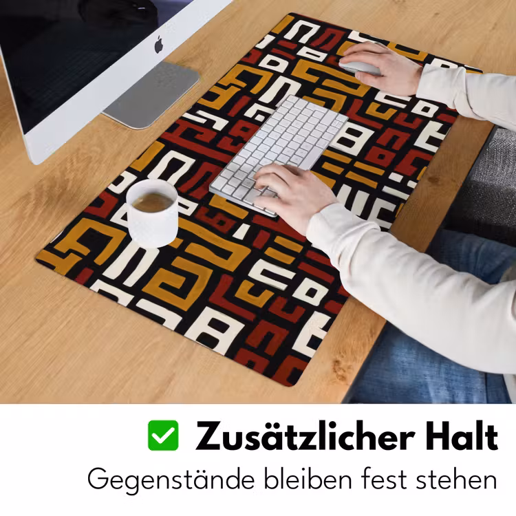 Abstract - Patroon - Rood Muismat XXL klein -ysfeer3_duits