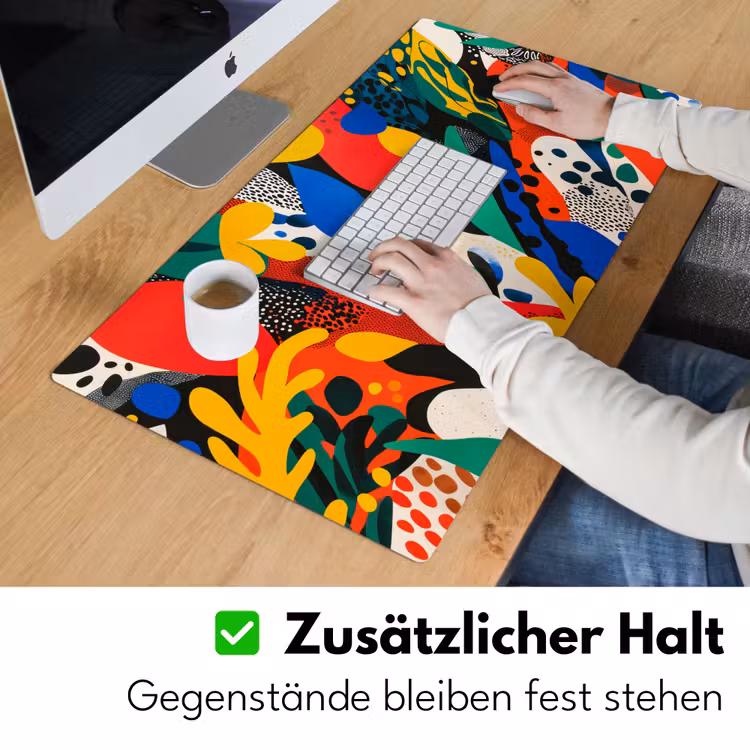 Abstract - Planten - Vormen - Kleurrijk Muismat XXL klein -ysfeer3_duits