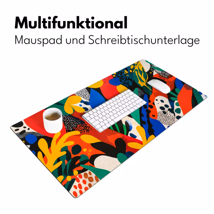 Abstract - Planten - Vormen - Kleurrijk Muismat XXL klein -ysfeer4_duits