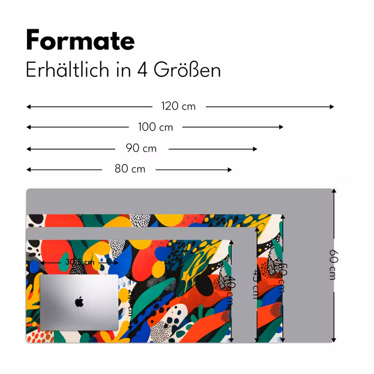 Abstract - Planten - Vormen - Kleurrijk Muismat XXL klein -ysfeer5_duits