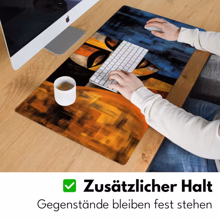 Abstract - Portret - Kleurvakken Muismat XXL klein -ysfeer3_duits