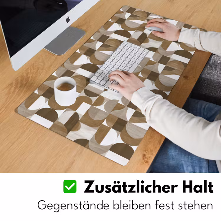 Abstract - Retro - Bruin Muismat XXL klein 681 -ysfeer3_duits