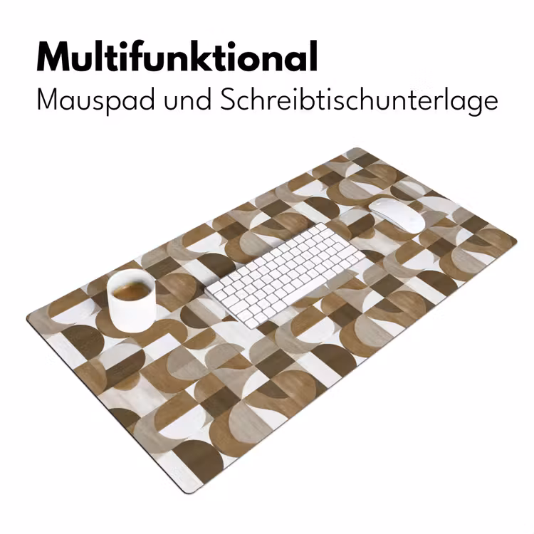 Abstract - Retro - Bruin Muismat XXL klein 681 -ysfeer4_duits