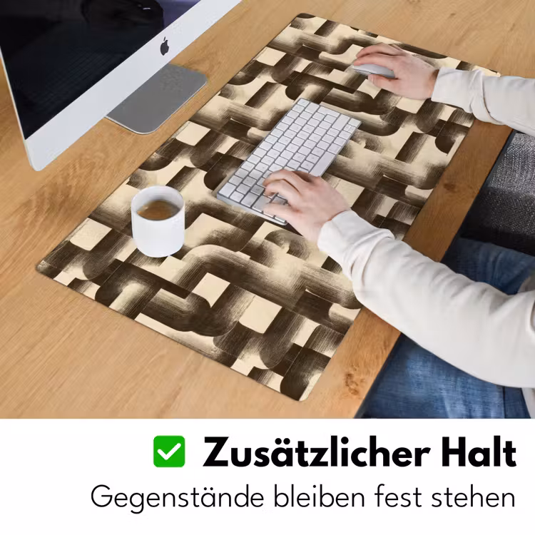 Abstract - Retro - Zwart Muismat XXL klein 681 -ysfeer3_duits