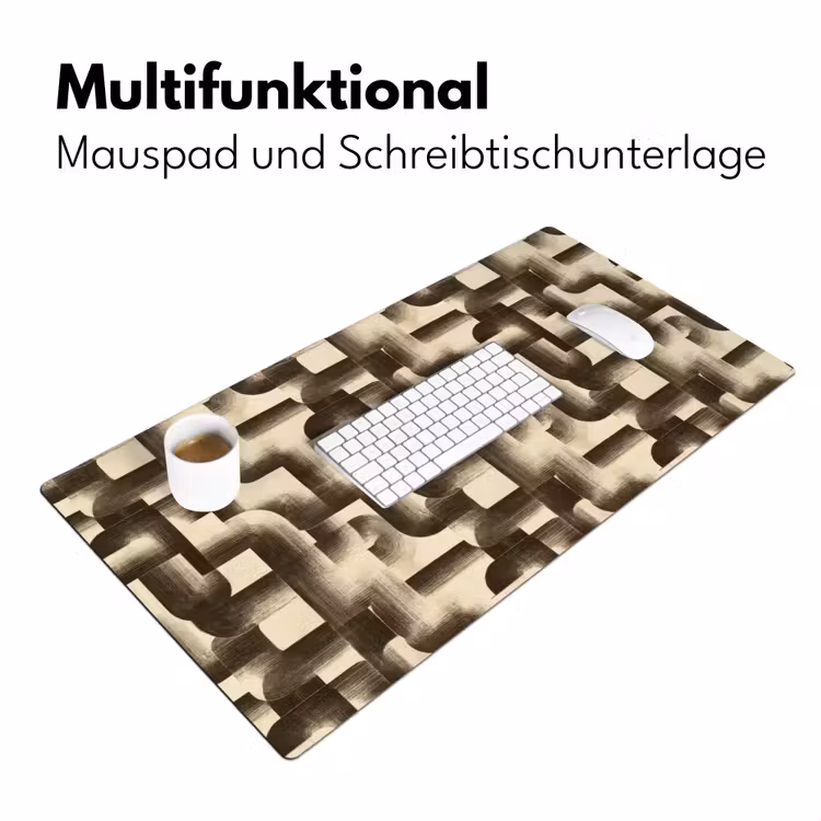 Abstract - Retro - Zwart Muismat XXL klein 681 -ysfeer4_duits