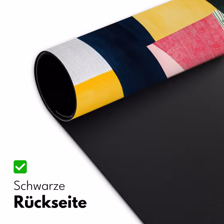 Abstract - Roze - Lappen - Vormen - Geel Muismat XXL klein -ysfeer2_duits