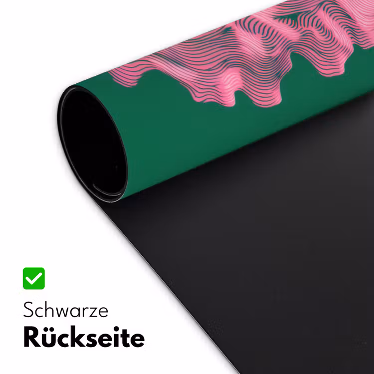 Abstract - Pink - Lijnen - Groen Muismat XXL klein -ysfeer2_duits