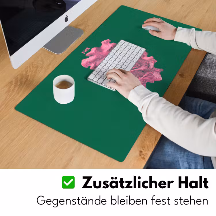 Abstract - Pink - Lijnen - Groen Muismat XXL klein -ysfeer3_duits