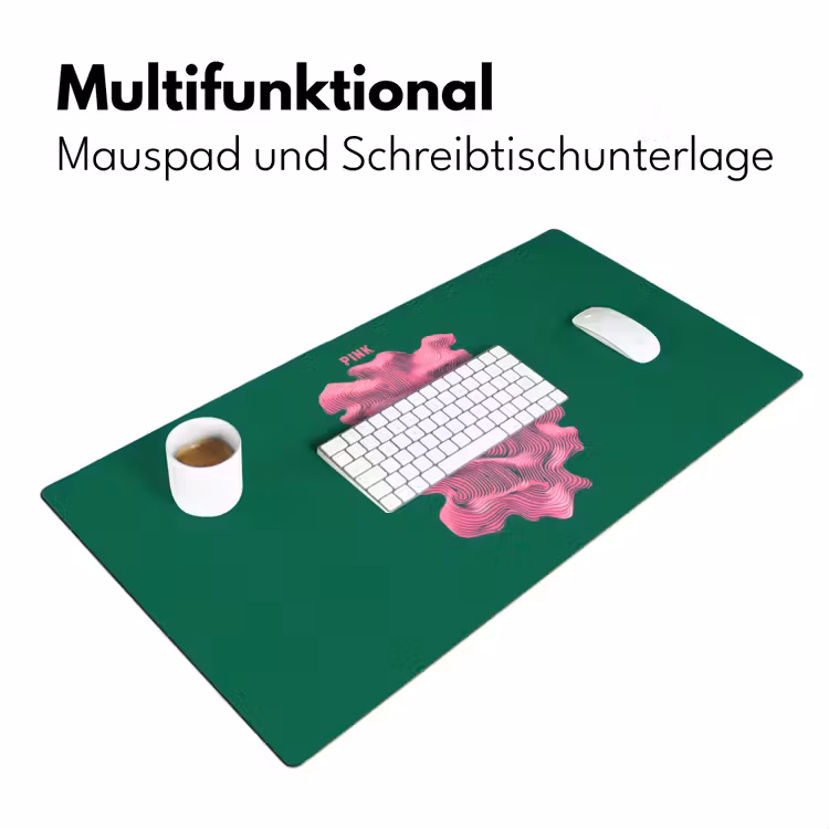 Abstract - Pink - Lijnen - Groen Muismat XXL klein -ysfeer4_duits