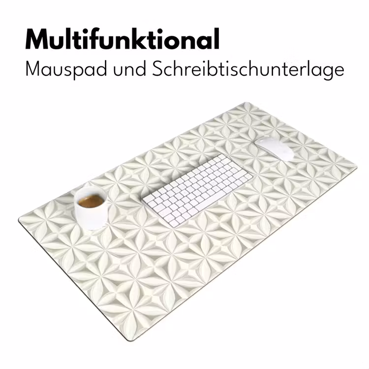 Abstract - Structuur - Grijs - Wit Muismat XXL klein 681 -ysfeer4_duits