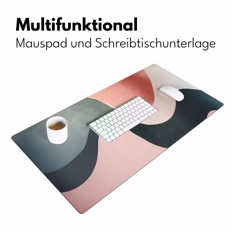 Abstract - Golven - Sierlijk - Roze Muismat XXL klein -ysfeer4_duits