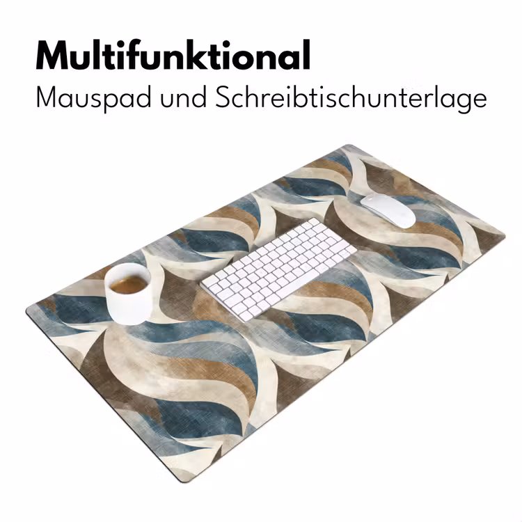 Abstract - Golven - Kleurrijk Muismat XXL klein 681 -ysfeer4_duits