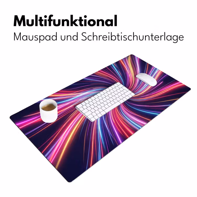 Abstract - Swirl - Futuristic - Neon Muismat XXL klein -ysfeer4_duits