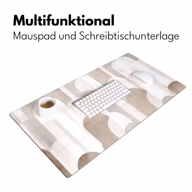 Abstracte bogen - Modern - Beige Muismat XXL klein -ysfeer4_duits