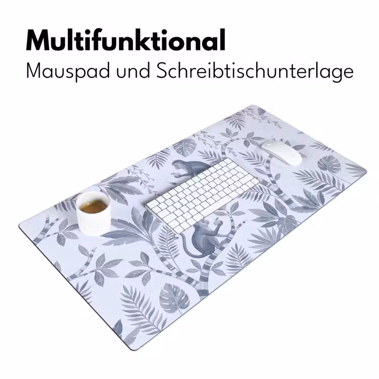 Aap - Boom - Bladeren - Jungle - Illustratie Muismat XXL klein -ysfeer4_duits