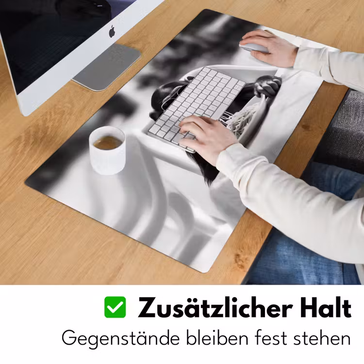 Aap - Spaghetti - Zonnebril - Zwart wit - Cool - Dier Muismat XXL klein -ysfeer3_duits