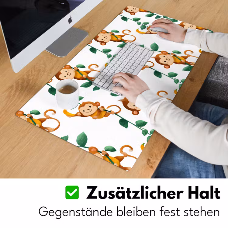 Apen - Lianen - Kleurrijk Muismat XXL klein 681 -ysfeer3_duits