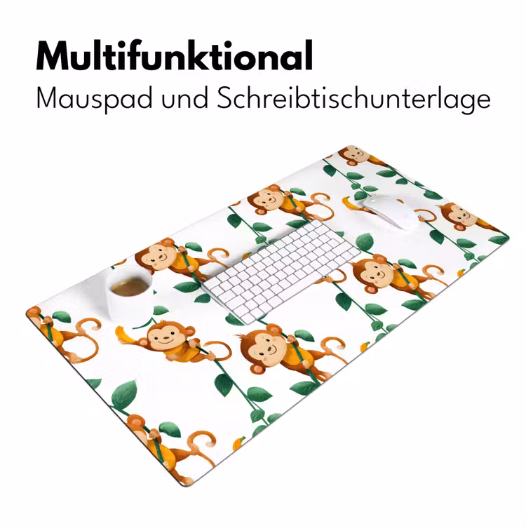 Apen - Lianen - Kleurrijk Muismat XXL klein 681 -ysfeer4_duits