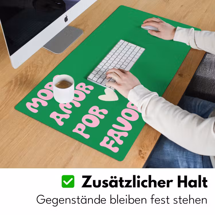 Amor - Valentijn - Groen - Tekst Muismat XXL klein -ysfeer3_duits