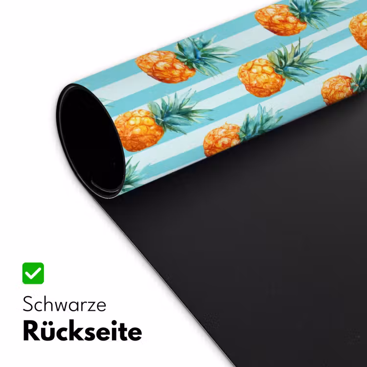 Ananas - Strepen - Groen Muismat XXL klein 681 -ysfeer2_duits