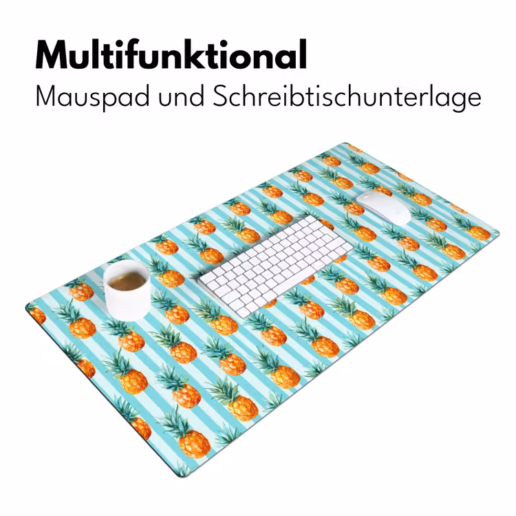 Ananas - Strepen - Groen Muismat XXL klein 681 -ysfeer4_duits