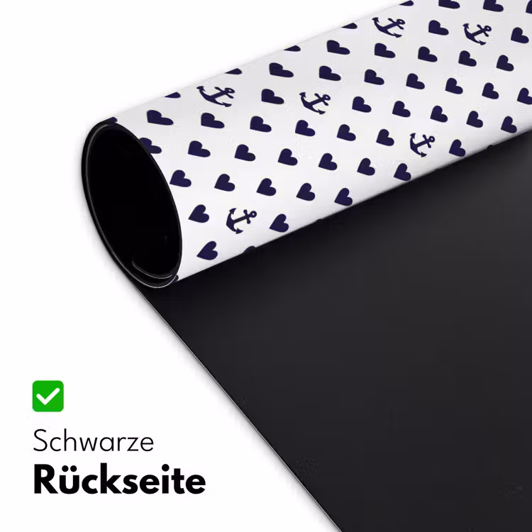 Anker - Hart - Blauw - Wit Muismat XXL klein 681 -ysfeer2_duits
