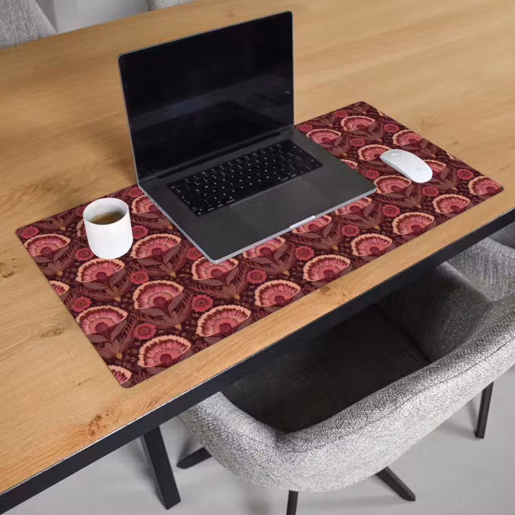 Antiek - Bloemen - Kleurrijk Muismat XXL klein 681 -sfeer1