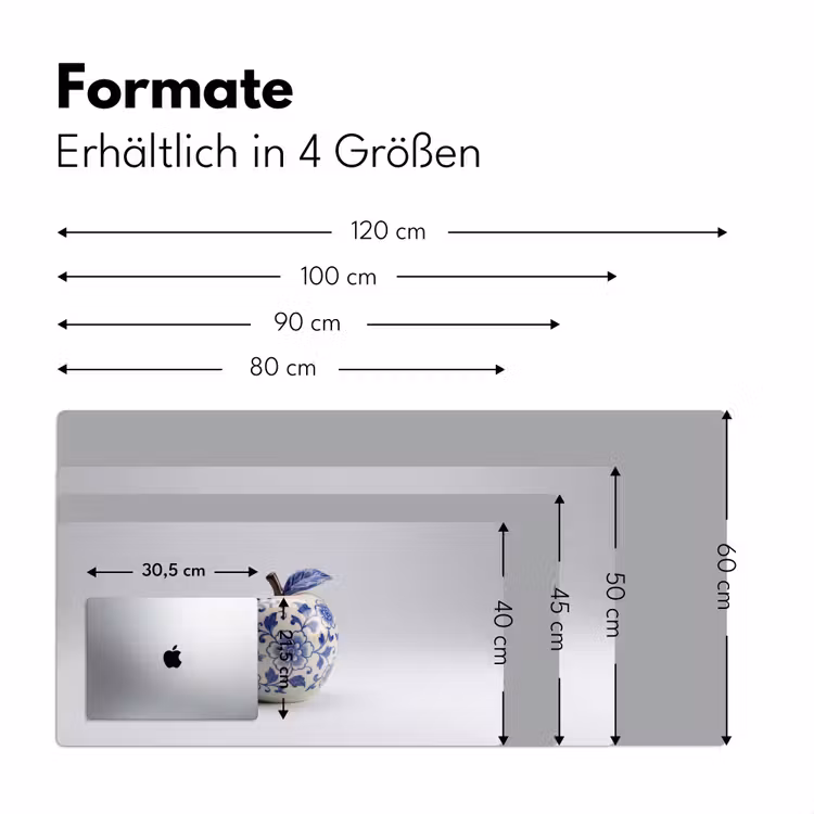 Appel - Blauw - Klassiek Muismat XXL klein -ysfeer5_duits